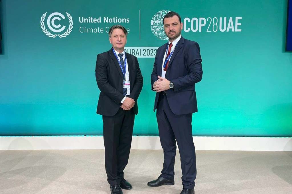 Members of the House of Representatives of PABiH Saša Magazinović and Jasmin Emrić attend the Annual UN Climate Change Summit